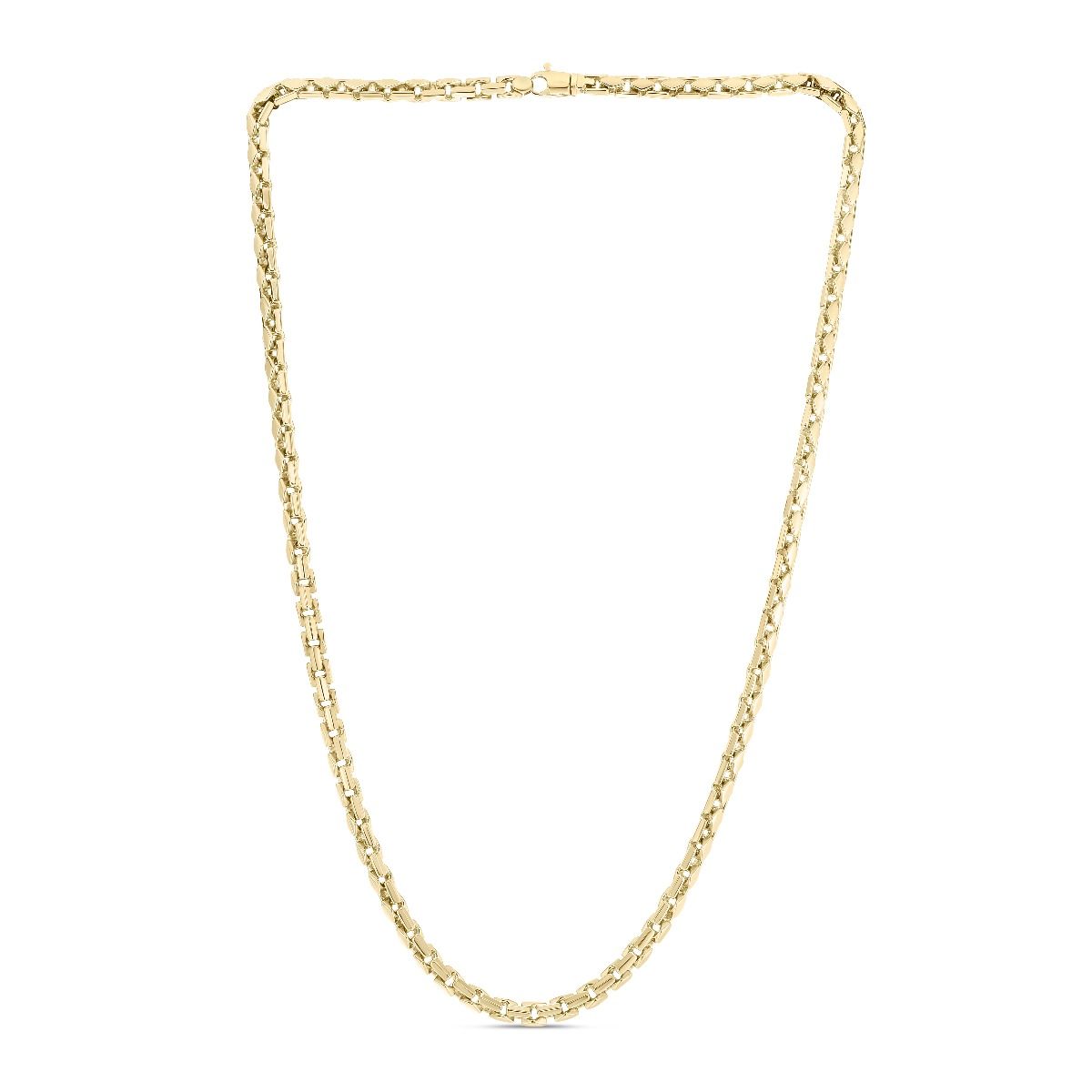 Box Chain Necklace in Platinum, 4.3mm