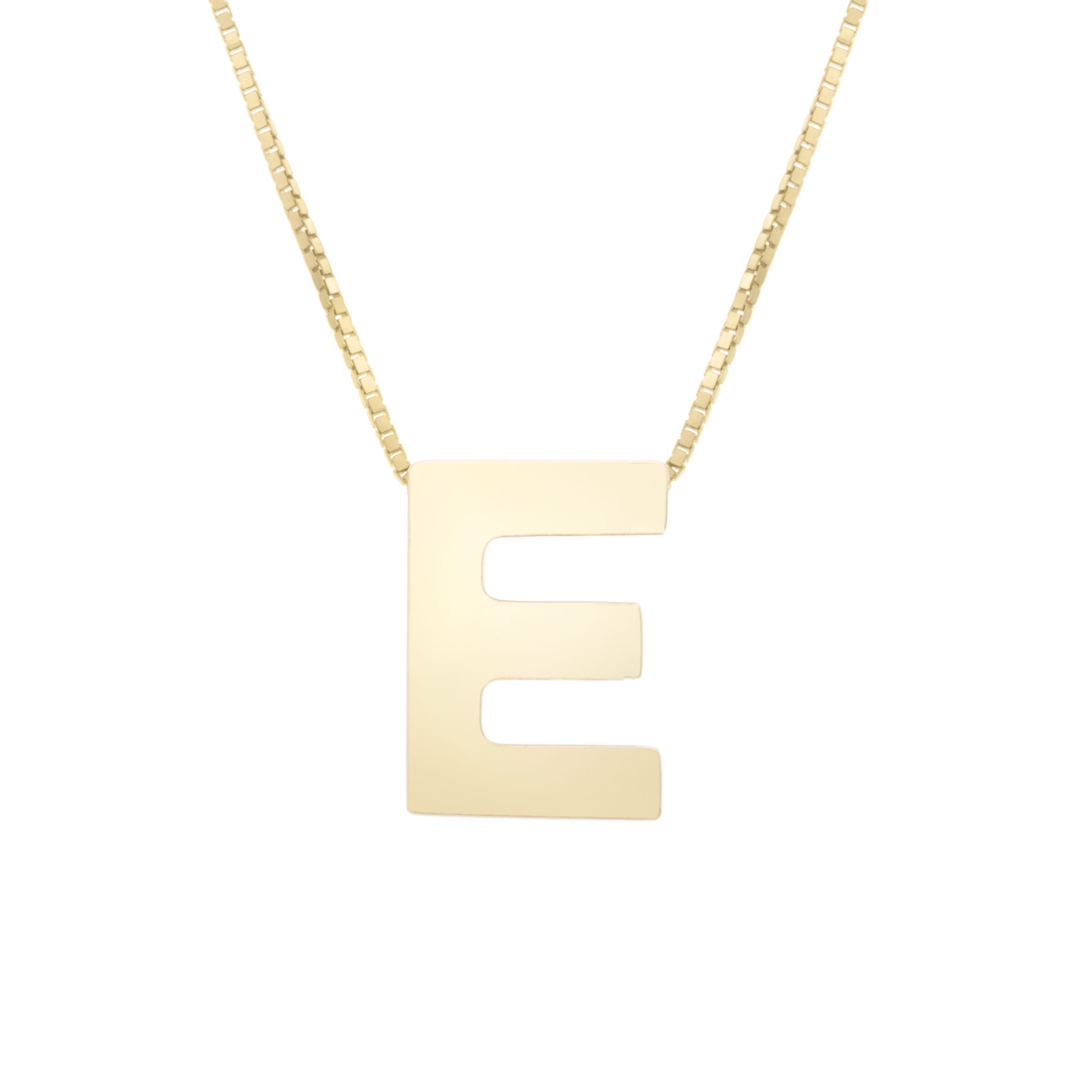 Diamond Initial E Pendant Necklace 1/10 ct tw Round 10K White Gold | Jared