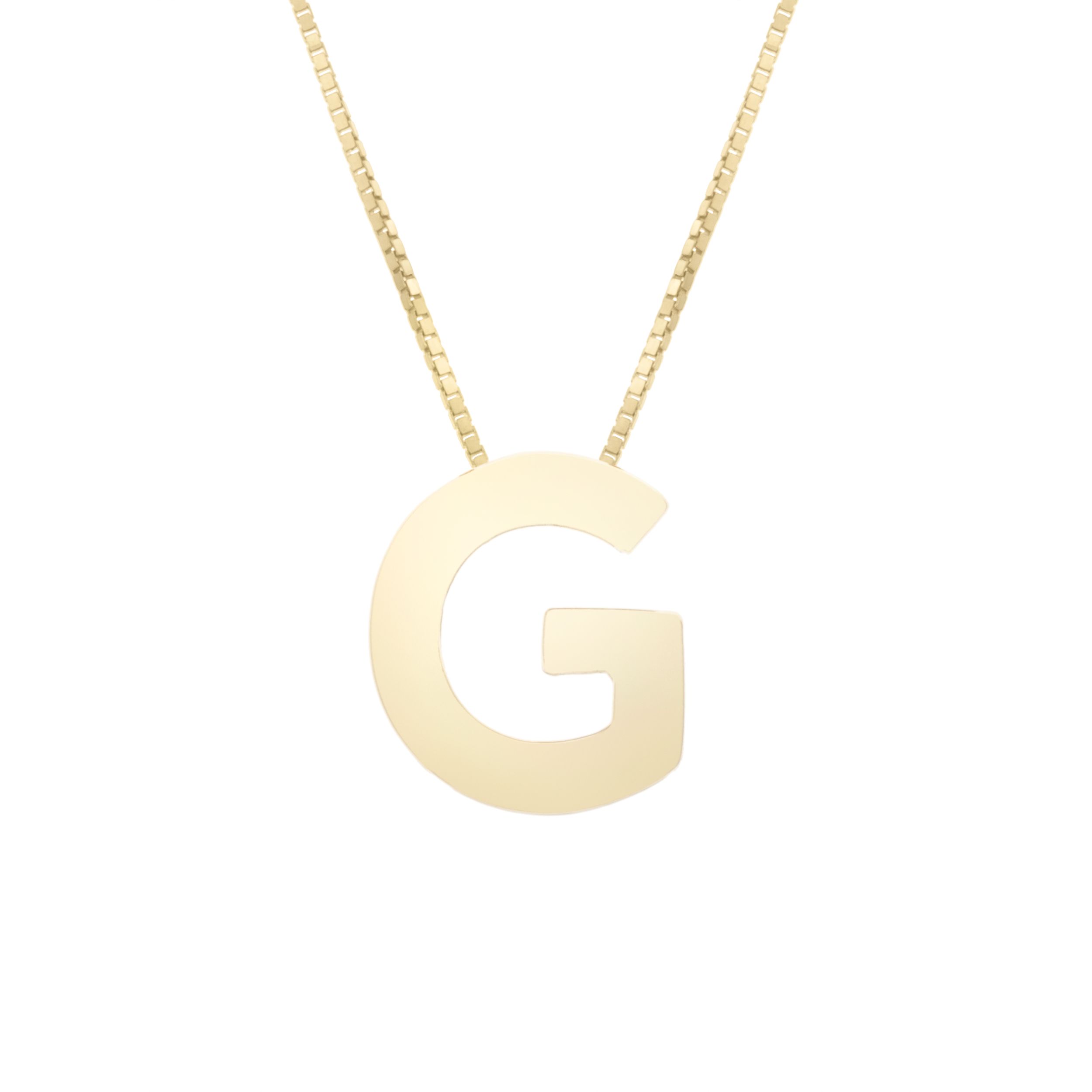 Gold Initial G Name Necklace in Sterling Silver | Everyday Jewelry