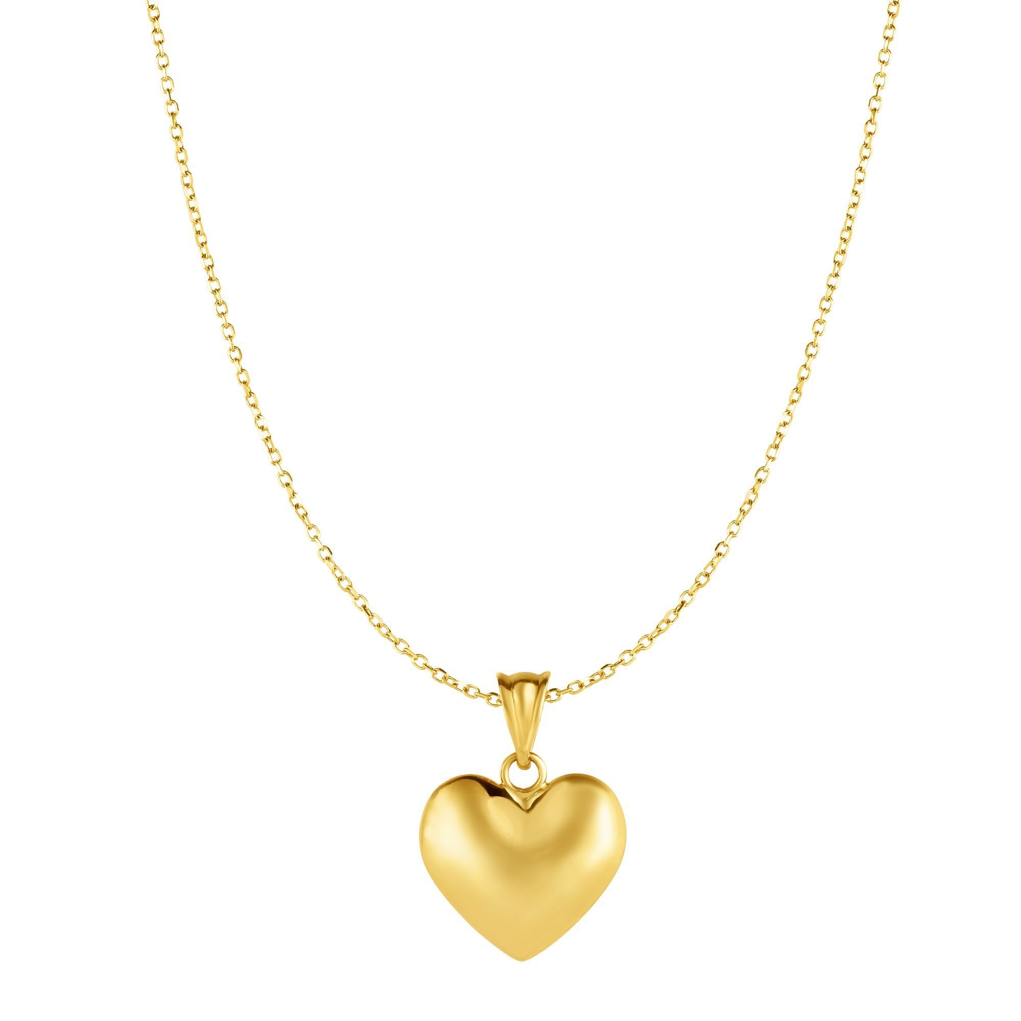 Puffy Heart Necklace Silver – Vi Ling