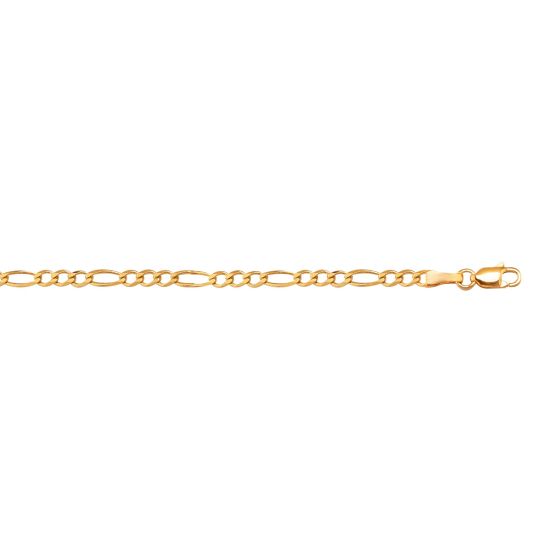 10K Gold 2.6mm Figaro Chain 