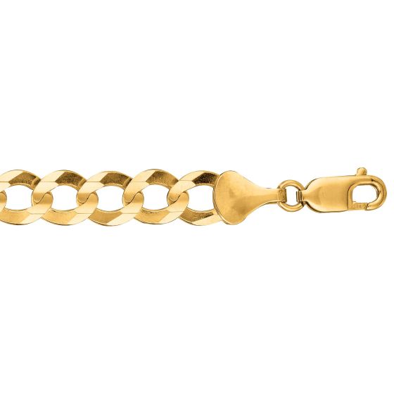10K Gold 8.2mm Comfort Curb Chain 