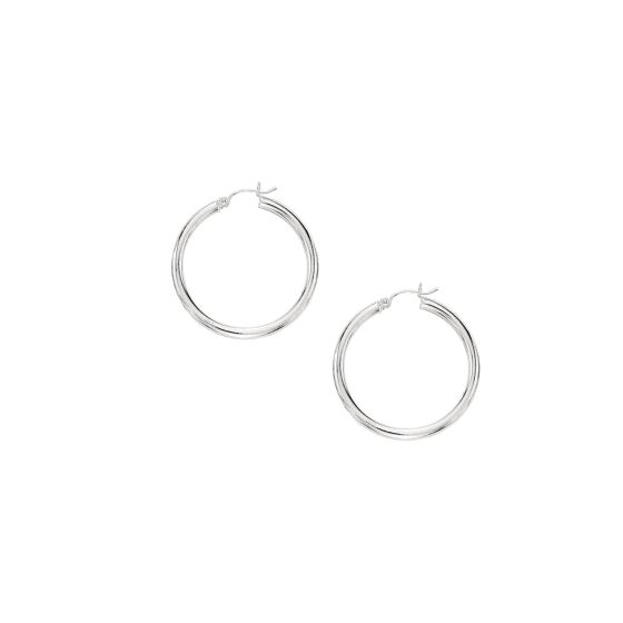 10K Gold 3x30mm Hoop Earring