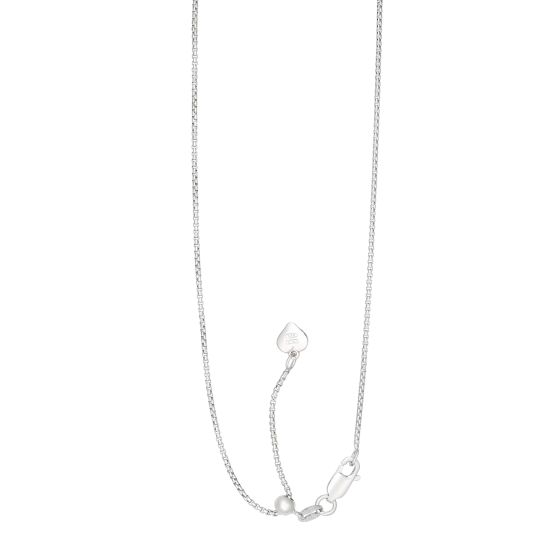 Silver 1.2mm Adjustable Round Box Chain 