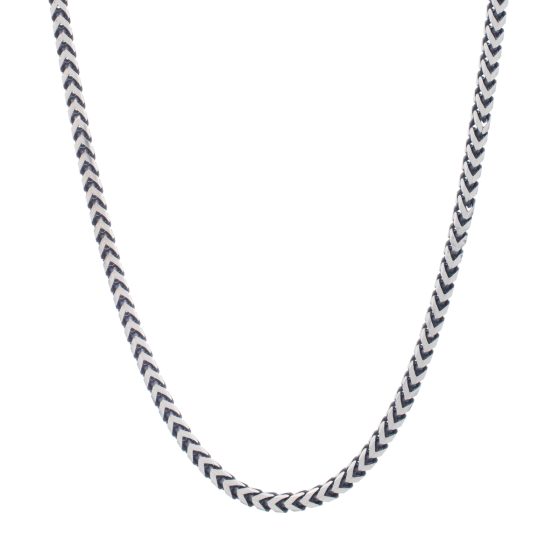 Silver Gun Metal Franco Chain