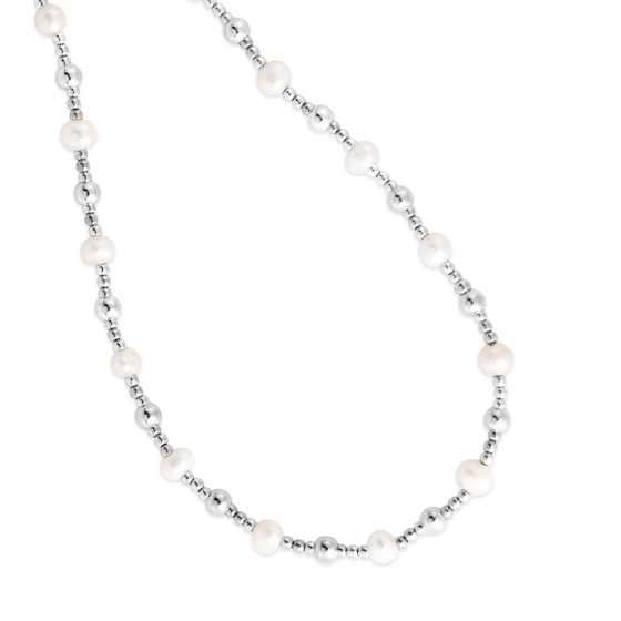 Silver Pearl Bead Chain