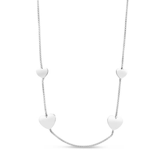 Silver Heart Station Chain