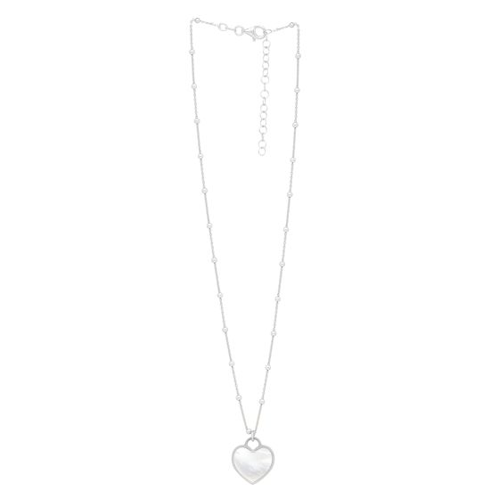 Silver & Mother of Pearl Heart Pendant
