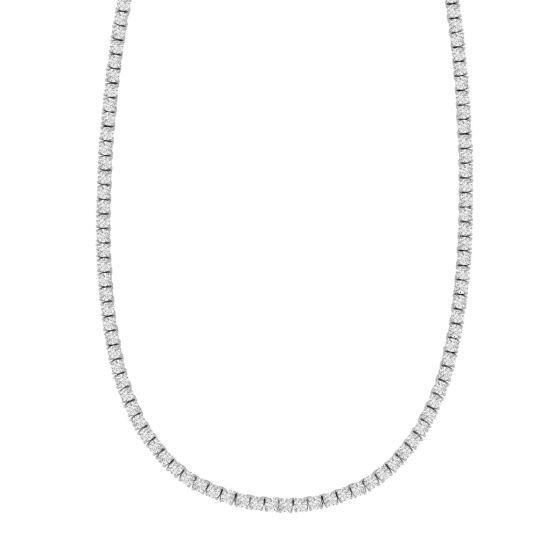 Silver White CZ Tennis Chain