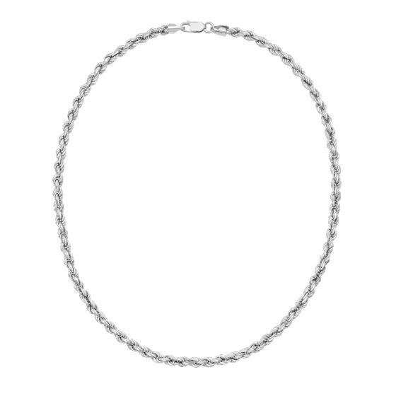Silver Semi-Solid 5.3mm Rope Chain