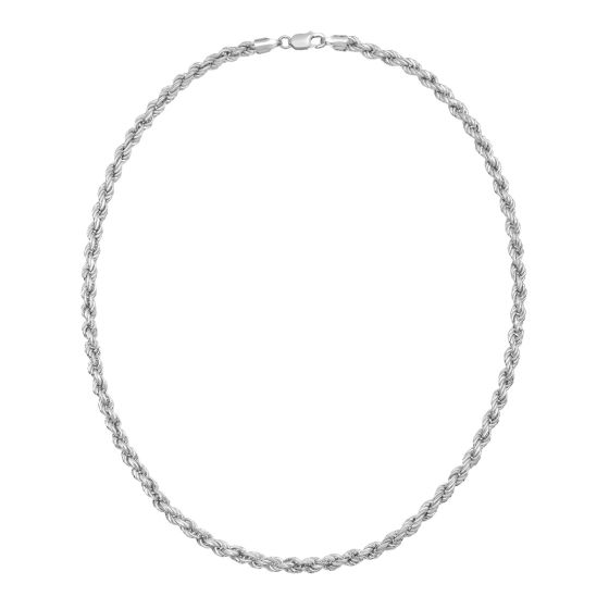 Silver Semi-Solid 6.2mm Rope Chain