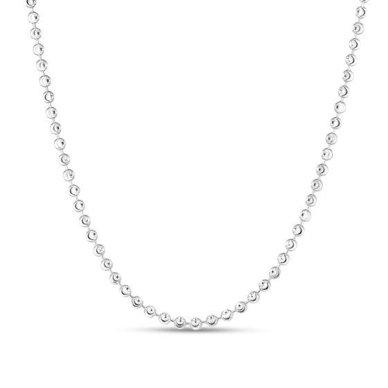 Sterling Silver 3mm Moon-cut Bead Chain