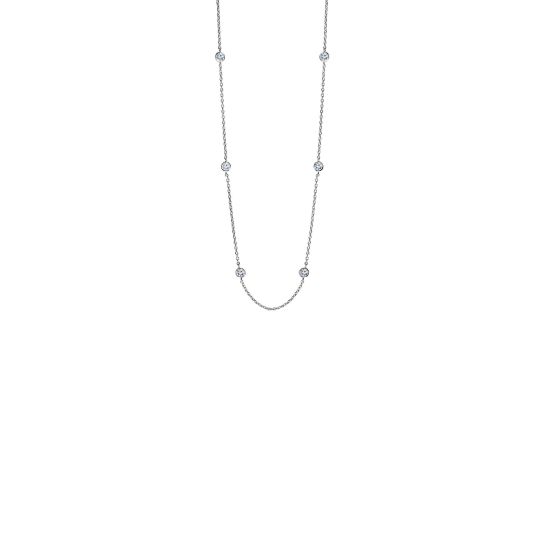 Silver CZ Station Chain