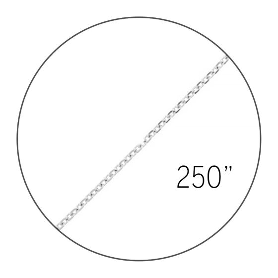 Silver 250" 2.75mm Diamond Cut Classic Cable Spool Chain