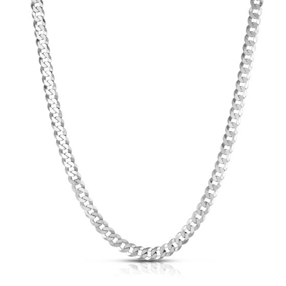 Silver 5.5mm Comfort Curb Chain 