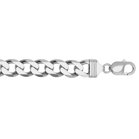 Silver 11.6mm Comfort Curb Chain 
