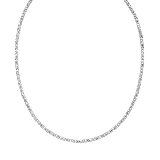 Silver 3.2mm Solid Round Byzantine Chain