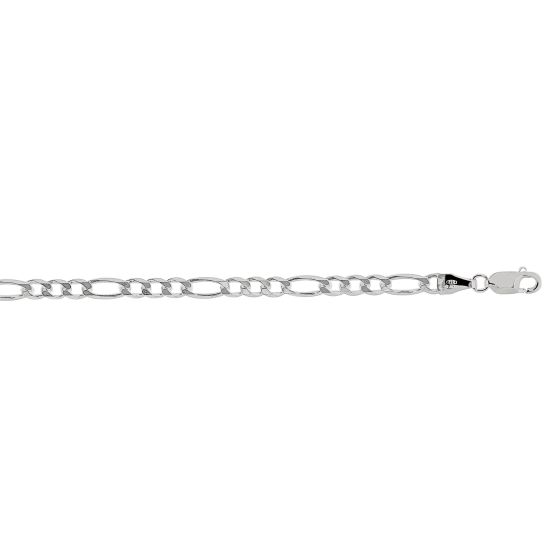 Silver 3.7mm Figaro Chain 