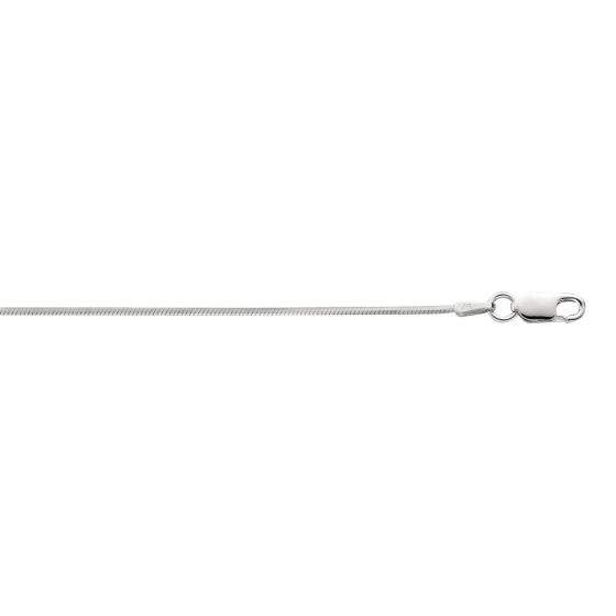 Silver 1.2mm Octogonal Snake Chain 