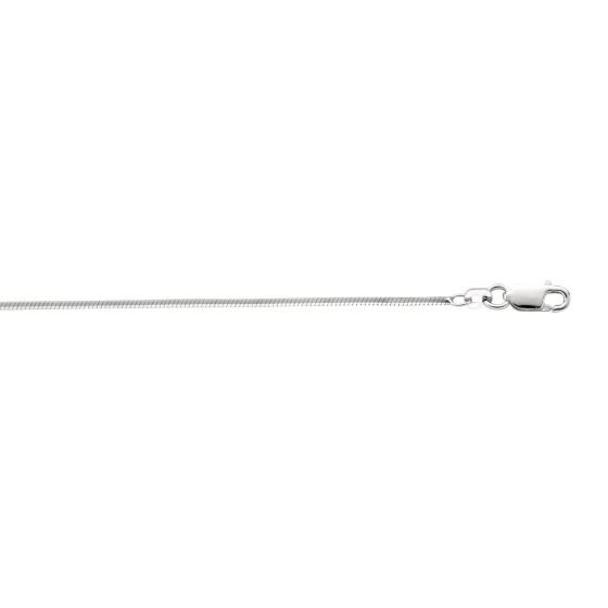 Silver 1.3mm Octogonal Snake Chain 
