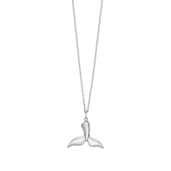 Silver Whale Tail Pendant