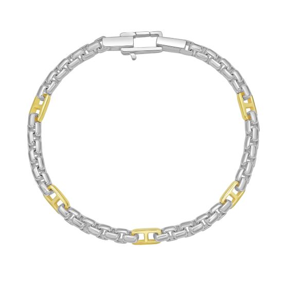 Silver Men's Mariner Box Link