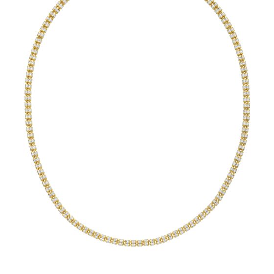 Gold Over Silver 4mm Ice Barrel Chain