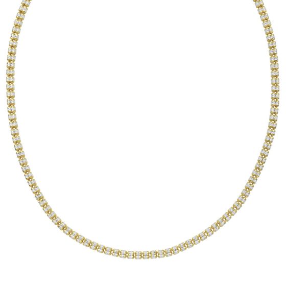 Gold Over Silver 5mm Ice Barrel Chain