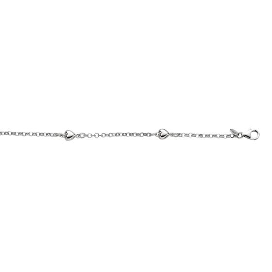 Silver Heart Station Chain