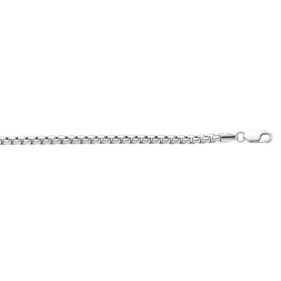 Silver 3.80mm Round Box Chain 