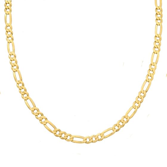Gold Over Silver 7.3mm Figaro Chain