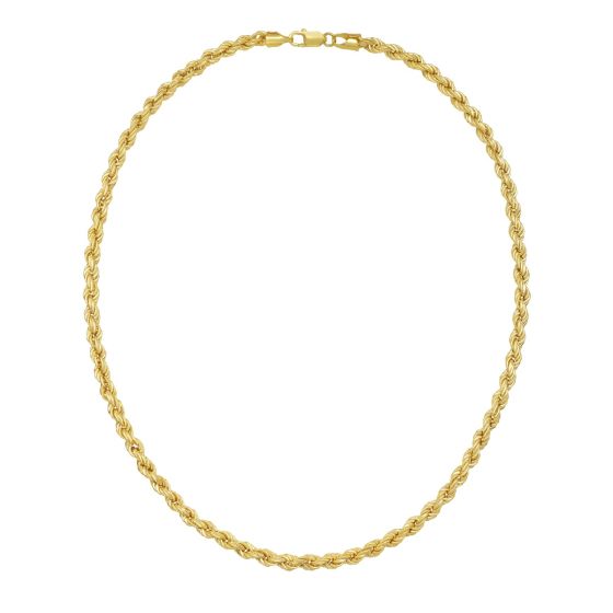 Gold Over Silver 6.2mm Semi-Solid Rope Chain