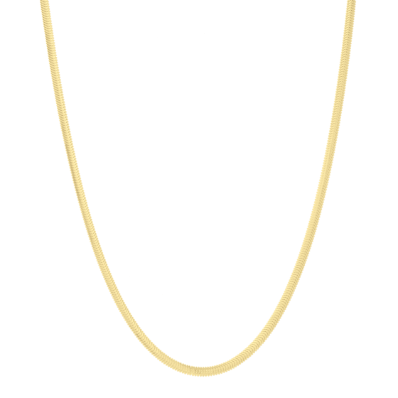 Gold Over Silver 2.6mm Oval Snake Chain