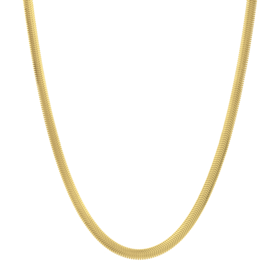 Gold Over Silver 4.2mm Oval Snake Chain