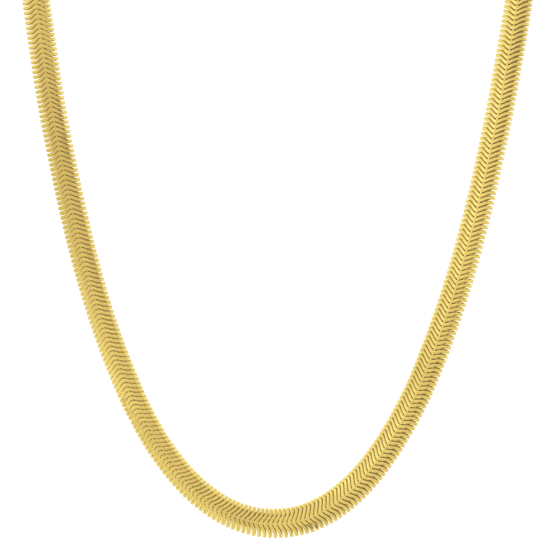Gold Over Silver 6.4mm Oval Snake Chain
