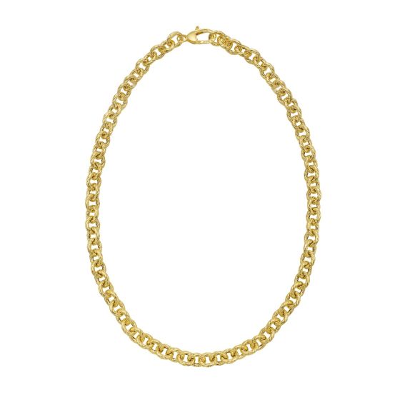 14K Gold Rope Link Necklace
