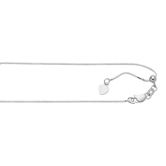 14K Gold 0.68mm Adjustable Box Chain