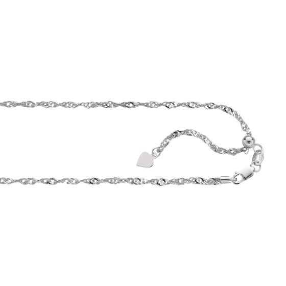 14K Gold 1.4mm Adjustable Singapore Chain