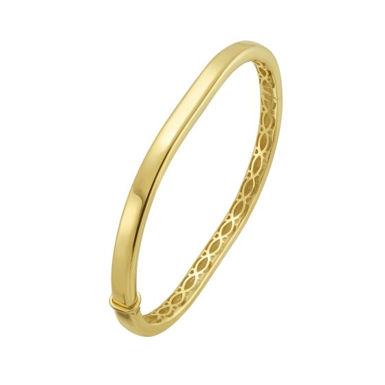 14K Oval Bangle