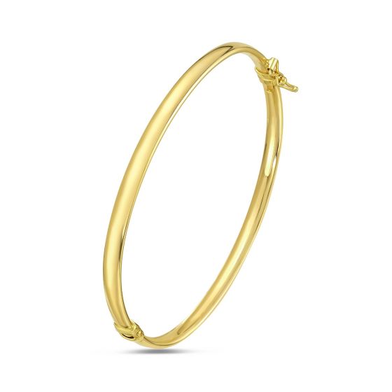 14K Stackable Curved Bangle