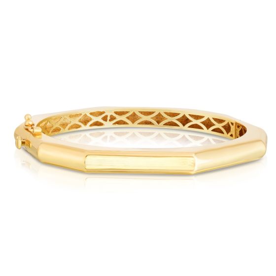 14K Octagon Edge Bangle