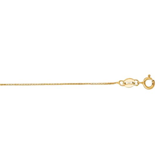 14K Gold .60mm Classic Box Chain 