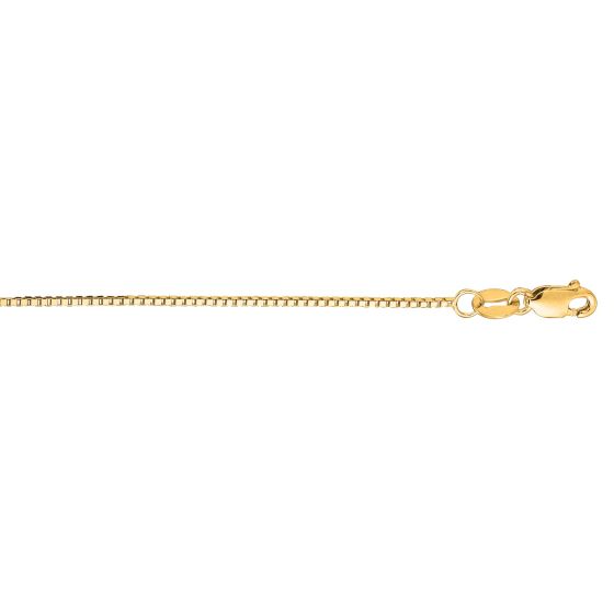 BOX053 14K Gold .75mm Classic Box Chain | Royal Chain Group