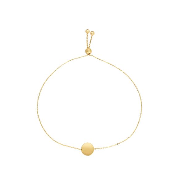14K Gold Circle Friendship Bracelet