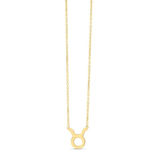 14K Gold Taurus Necklace