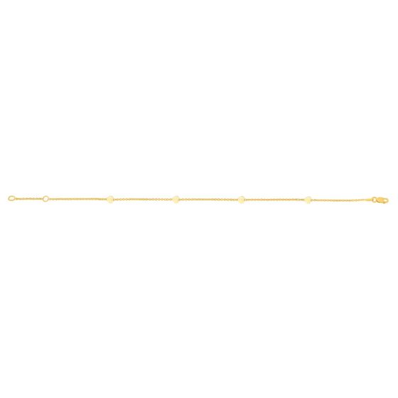 14K Gold Heart Anklet