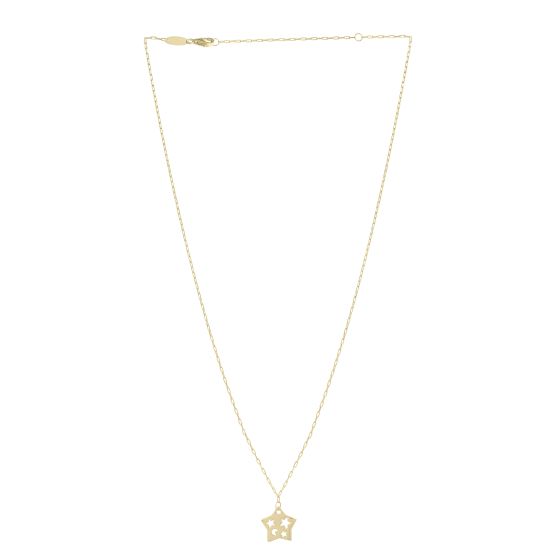 14K Cutout Star Pendant
