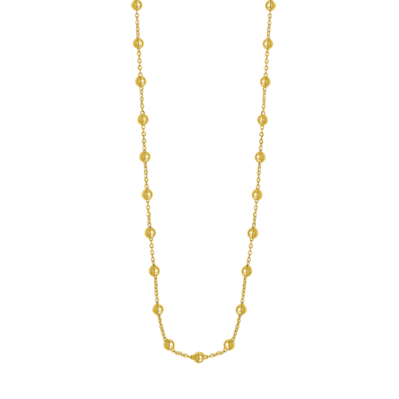 14K Layering Saturn Bead Necklace