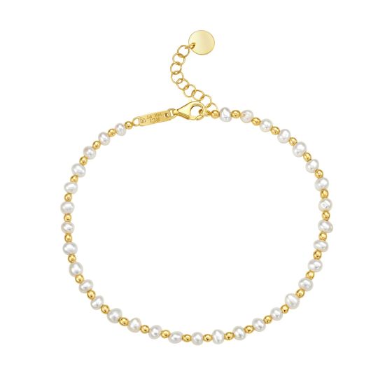 14K & Pearl Bead Chain