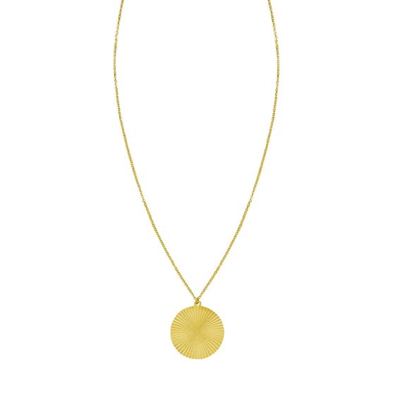 14K Radiating Circle Necklace